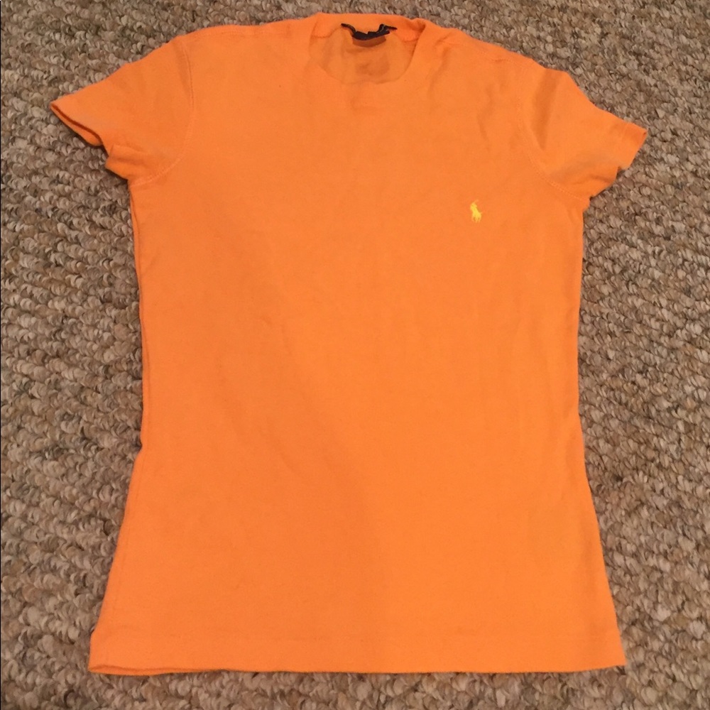Polo t-shirt with yellow logo